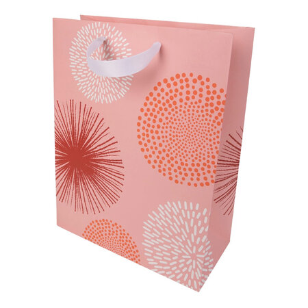 Sac Cadeau Grand Format Rosace Rose - Draeger paris