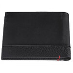 Porte-feuille zippo noir bi textures