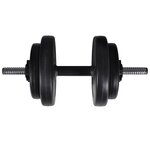 vidaXL Banc d'entraînement réglable avec jeu d'haltères 60 5 kg