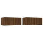 vidaXL Ensemble de meubles TV 4 Pièces Chêne marron Bois d'ingénierie