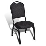 vidaXL Chaises à manger lot de 30 noir tissu