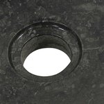 vidaXL Armoire de toilette en teck solide avec lavabo en marbre Noir