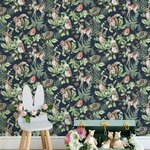 Kids at Home Papier peint Woodland Animals Bleu