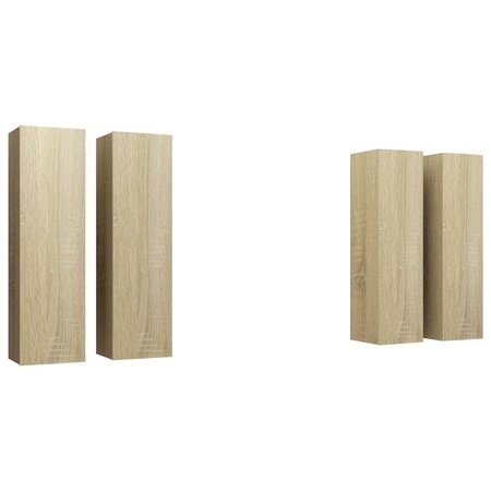 vidaXL Meubles TV 4 Pièces Chêne sonoma 30 5x30x110 cm Aggloméré