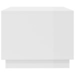 vidaXL Table basse Blanc brillant 102 5x55x44 cm Aggloméré