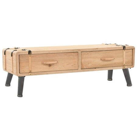 vidaXL Meuble TV Bois de sapin massif 120 x 33 x 35 cm