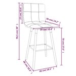 vidaXL Tabourets de bar lot de 2 gris clair tissu