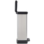 Curver poubelle à pédale deco 50 l argenté 240642