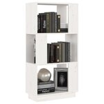 vidaXL Bibliothèque/Séparateur de pièce Blanc 51x25x101 cm Pin solide