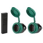 Sec24 ensemble de prises télécommandées 3 pièces vert haf780s