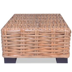 vidaXL Table basse Rotin naturel 45 x 45 x 30 cm