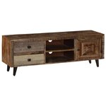 vidaXL Meuble TV 118 x 30 x 40 cm Bois de manguier massif
