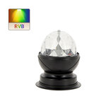 Lampe à poser effet disco  led multicolores  tête rotative