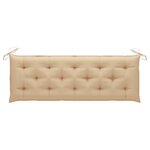 vidaXL Banc de jardin 3 places avec coussin 150 cm Gris Eucalyptus