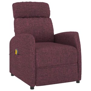 vidaXL Fauteuil de massage Violet Tissu