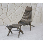 Repose pieds table basse lilly pin gris