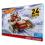 Hot wheels calendrier de l’avent avec 8 véhicules décorés dxh60