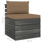 vidaXL Salon palette de jardin 7 Pièces avec coussins Bois de pin massif
