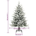 vidaXL Arbre de Noël artificiel LED et flocons de neige 120 cm PVC PE