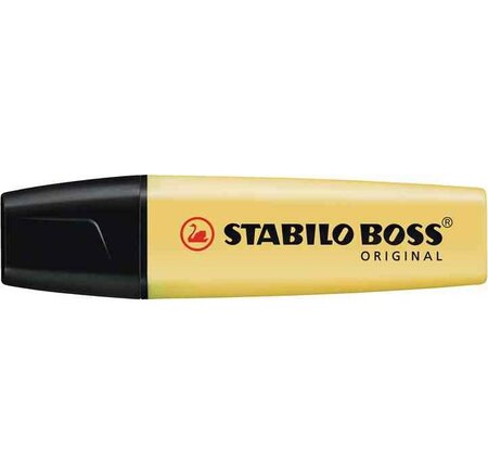 Surligneur boss original pastel pte biseautée 2-5 mm jaune pastel stabilo