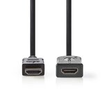 NEDIS CVGP34090BK20 Rallonge Câble HDMI™ Haute Vitesse avec Ethernet | Connecteur HDMI™ - HDMI™ Femelle | 2,0 m | Noir