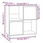 vidaXL Buffet 74x35x80 cm Bois massif de pin