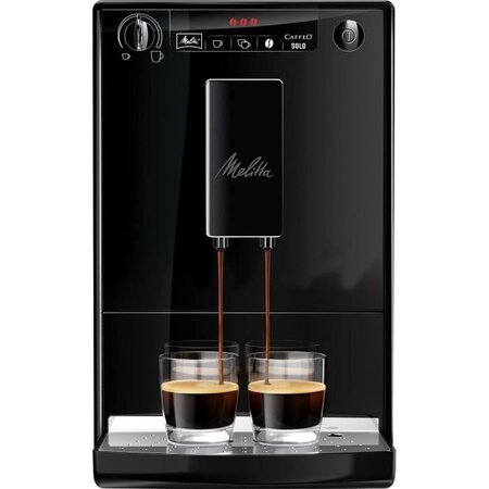 Melitta e950-222 machine expresso automatique avec broyeur caffeo solo - noir pur