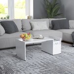 vidaXL Table basse Blanc 90x45x35 cm Aggloméré