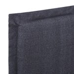 vidaXL Cadre de lit Gris foncé Tissu 140 x 200 cm