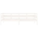 vidaXL Lit de jour blanc bois de pin massif 90x200 cm