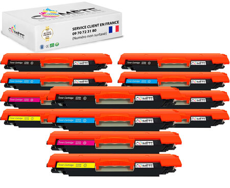 12 toners compatibles avec hp 126a ce310a cf350a b3c3m3y3