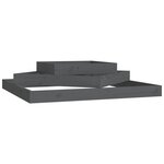 vidaXL Jardinière Gris 112x112x27 cm Bois massif de pin