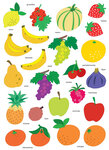 Gommettes fruits de 2 2 à 4 cm 46 pièces