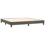 vidaXL Lit à sommier tapissier et matelas Gris foncé 200x200cm Velours