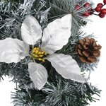 vidaXL Arche de Noël avec lumières LED Vert 90 cm PVC