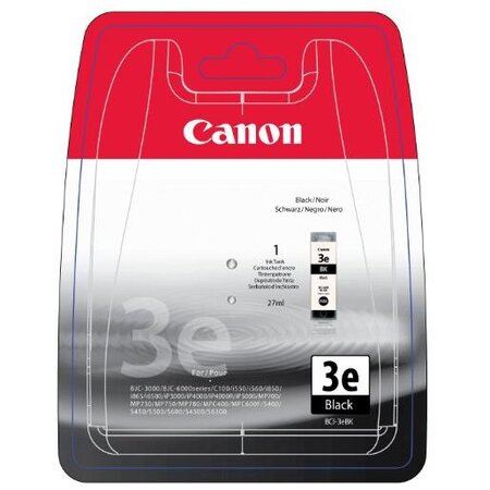 Cartouche jet d'encre originale bci3-e blk noir canon