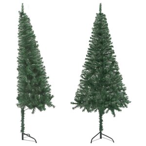 vidaXL Sapin de Noël artificiel d'angle Vert 240 cm PVC