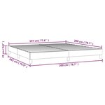 vidaXL Sommier à ressorts de lit Noir 200x200 cm Tissu