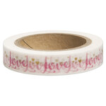 Washi tape love  blanc  10mm  rouleau 15m