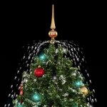 vidaXL Arbre de Noël neigeux avec base de parapluie Vert 140 cm