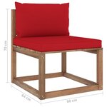 vidaXL Salon palette de jardin 6 Pièces et coussins Bois de pin imprégné