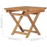 vidaXL Salon de jardin pliable 3 Pièces Bois de teck solide