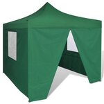 vidaXL Tente pliable verte 3 x 3 m avec 4 parois