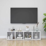 vidaXL Meubles TV 2 Pièces Blanc 37x35x37 cm Aggloméré