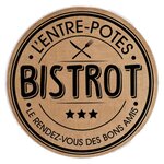 Set de table rond en toile de jute - l'entre-potes