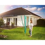 Séchoir parapluie Linomatic 500 Deluxe Cover 82007 Leifheit - Etendoir extérieur rotatif 50 metres- Fils rétractables douille housse