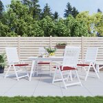 vidaXL Coussins de chaise de jardin 4 Pièces rouge bordeaux 50x50x3 cm