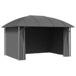 vidaXL Tonnelle avec parois latérales et toit arqué 3x4 m Anthracite