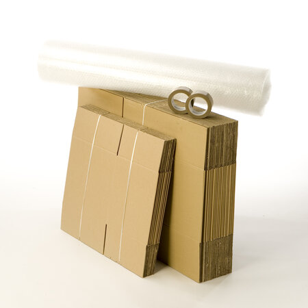Kit déménagement t1-t2 avec 1 rouleau d'adhésif gratuit - 100  recyclable