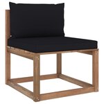 vidaXL Salon palette de jardin 7 Pièces et coussins Bois de pin imprégné